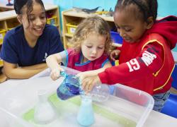 Parents don’t have to drive all over town to find enrichment classes that lead to academic readiness for young children 