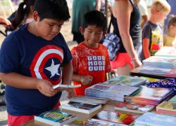 Marine Toys for Tots Provides Books to Title I Schools